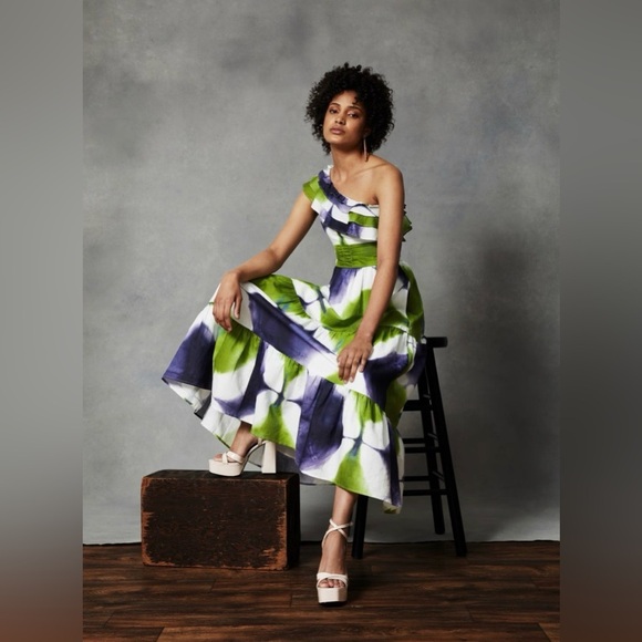 Busayo Dresses & Skirts - Busayo Collective One-Shoulder Tie-Dye Maxi Dress. Size 12